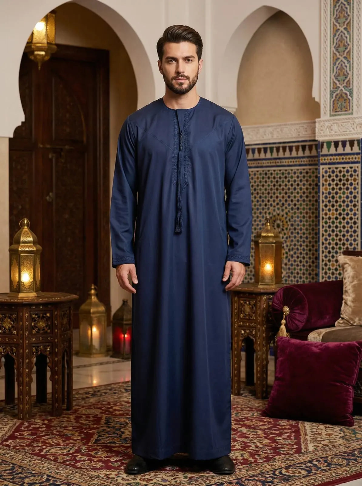 Midnight Executive Navy Blue Jubba Naya Pakistani Bazar